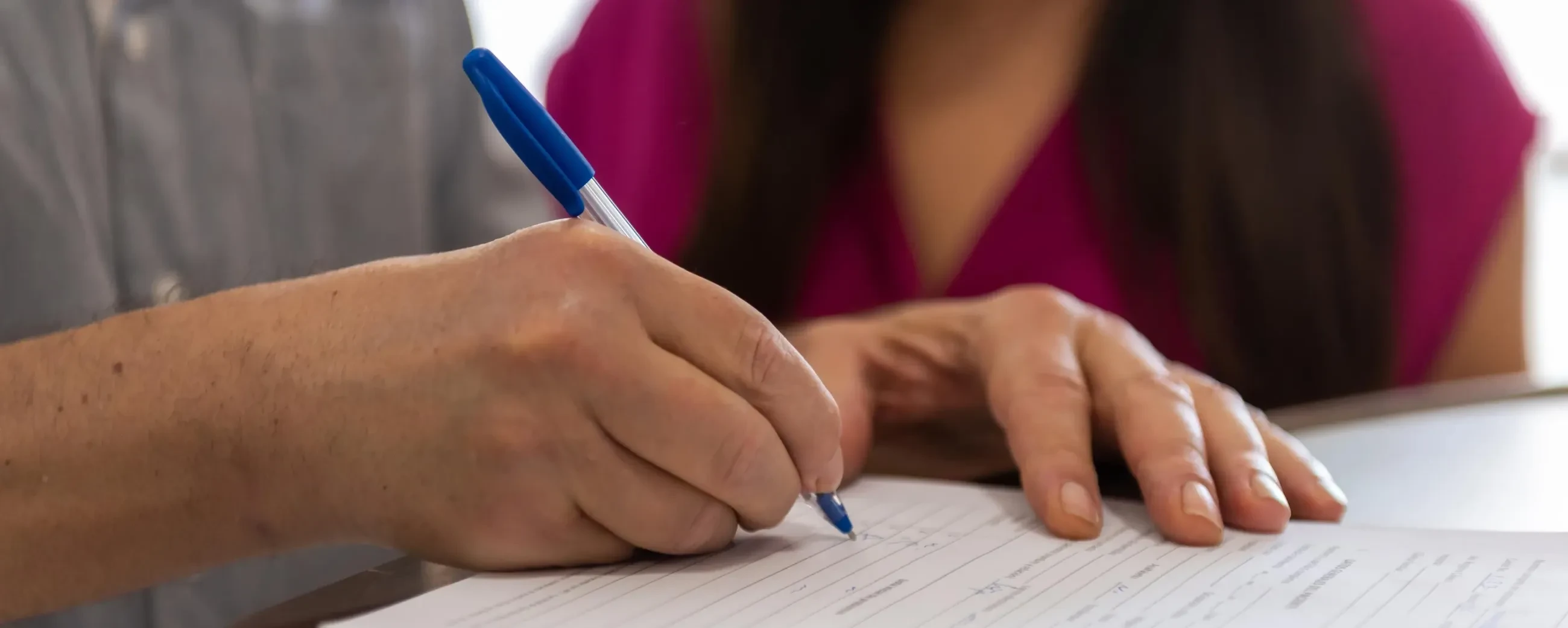 Hand signing documents