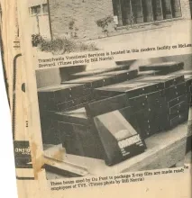 Transylvania Vocational Services newspaper clipping